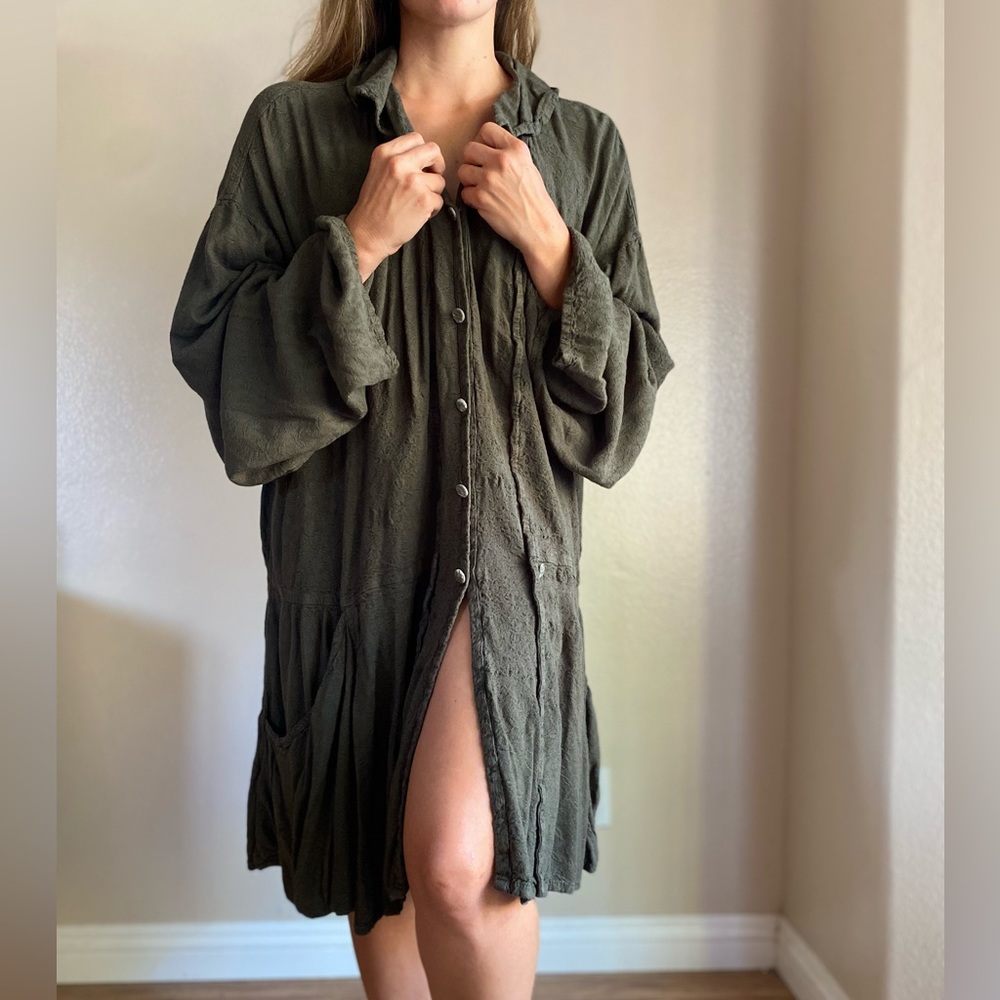 Forest Green FLAX dress